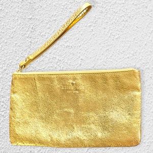SS2010 Kate Spade Gold Metallic Wristlet Clutch